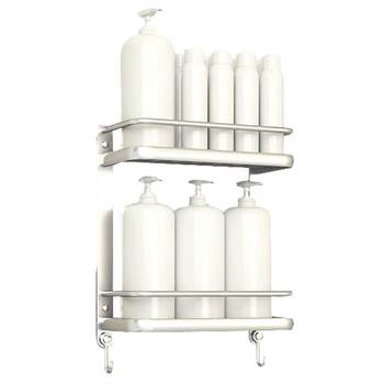 Bathroom rack double-layer ogi punch-free space aluminum bathroom kitchen bathroom toilet towel rack towel rack