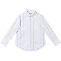 New products for autumn] THOM BROWNE childrens 2024 classic striped durable Oxford cloth shirt