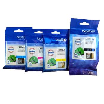 Original brother lc492 ink cartridge color black cyan yellow red four-color suitable for mfc-j2340dw j3540dw 3940 inkjet printer office special ink refill cartridge