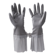 (Self-operated) Korean kitchen household dishwashing gloves household cleaning gloves durable non-slip waterproof no-wash and anti-cut