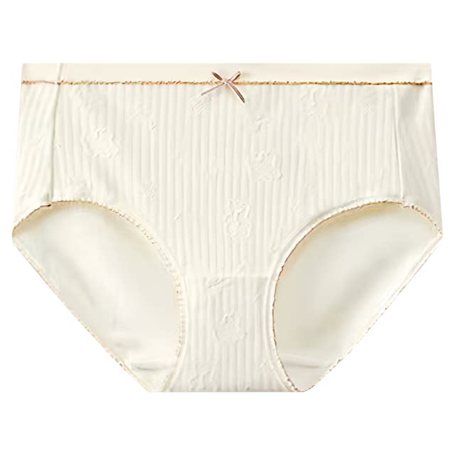 Secret Whisper Underwear Women's 2025 Autumn and Winter New Style Seamless Hip-covering Antibacterial Bow Mid-waist Jacquard Cotton Girls Boxer Briefs