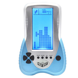 4.2-inch Blu-ray eye protection large screen rechargeable Tetris machine game console handheld console nostalgic retro educational toy for the elderly and children Snake Lianliankan portable handheld game console