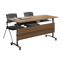 Folding training table conference table and chair combination removable splicing multi-functional office tutoring class long double desk