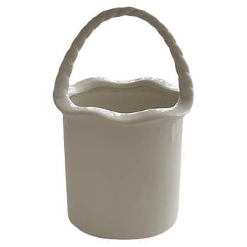 Foreign trade export pastoral style ceramic vase flower basket