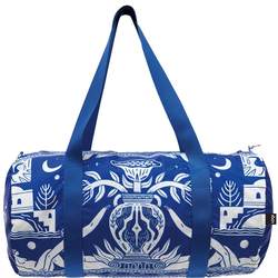 LOQI Designer Illustration Bag Art Gym Bag Crossbody Hand Carry Lightweight Large Capacity Bag Klein Blue