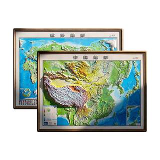 Beidou map of China and the world 3D embossed version