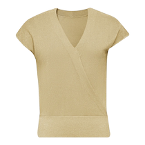 DEEP BREATH Take a deep breath my brother is really good. Cross filigree small flying sleeves knitted top A301534