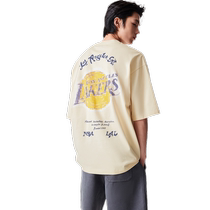 Jack Jones summer new product NBA co-branded Lakers oversized letter offset sports short-sleeved T-shirt mens clothing