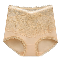 High-waisted sexy underwear for women pure cotton antibacterial crotch lace 2024 new summer thin section girls belly-control butt-lifting pants