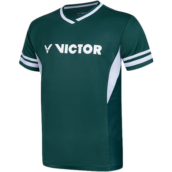 Victor Victory Badminton Uniform Training Series Unisex Knitted Sports Short-Sleeve T-Shirt T-50036