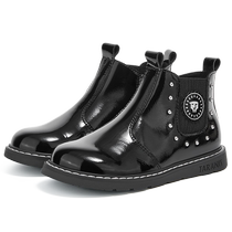 Terranis meta childrens leather boots spring and autumn new girls boots boys Chelsea boots fashionable short boots