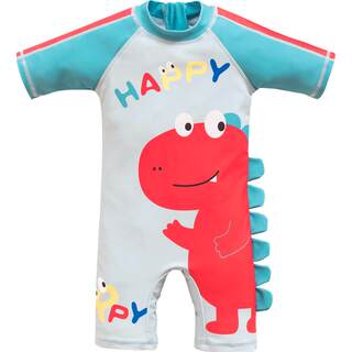 Children's swimsuit one-piece dinosaur quick-drying sun protection baby boy