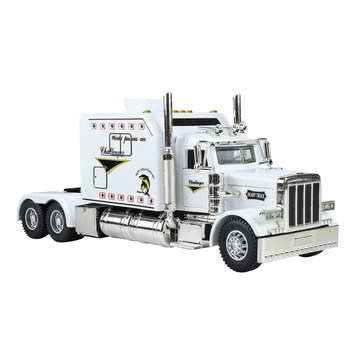 American Large Truck Peterbilt Car Model Simulation Tractor Semi-Trailer Alloy Children's Toy Car