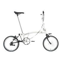 Самоуправляемый складной легкий велосипед Brompton серии A LINE белого цвета с 3 скоростями