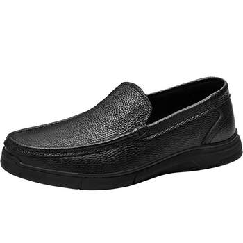 Heilan house men's shoes new summer genuine leather soft soled comfortable loafers slip-on casual leather shoes middle-aged shoes