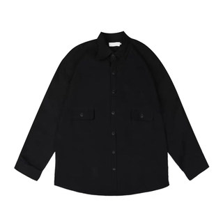 水曜日定休 日系廓型设计感中长款长袖衬衫外套男潮oversize衬衣