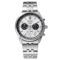 (Self-operated) SEIKO Seiko watch mens three-eye chronograph solar steel belt fashion mens watch SSB425P1