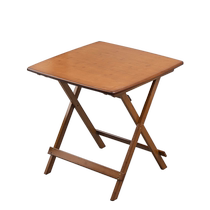 Solid wood foldable table dining table portable small apartment rental folding dining table stall bamboo small square table