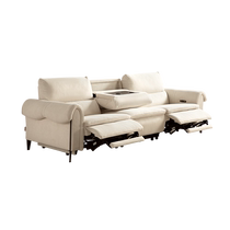 Chivas first class zero wall cream style cat fleece electric functional living room straight fabric sofa 30305