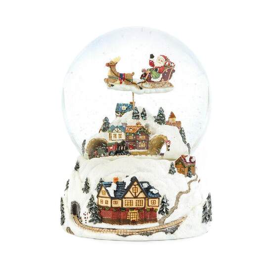 JARLL赞尔水晶球旋转音乐盒平安夜圣诞八音盒女孩告白礼物送女友