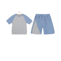 EBAER childrens summer sports quick-drying suit 2024 new boys short-sleeved T-shirt shorts breathable sportswear