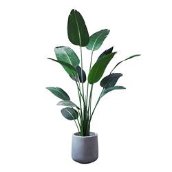 Artificial Green Plant Bird of Paradise High-End Luxury Large Traveler's Banana Living Room Indoor Potted Fake Green Plant Floor Decoration