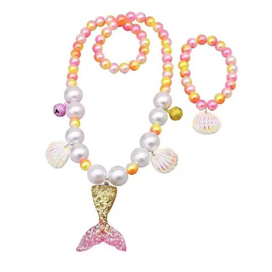 耳夹无耳洞女新款儿童2024耳环童假耳钉小孩戒指宝宝可爱首饰套装