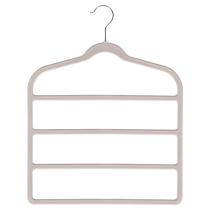(Self-operated) Japanese folding flocked trouser rack no punching rotatable trouser hanger multi-layer seamless trouser storage rack