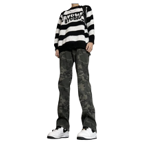 American vibe style pants American high street spring and autumn hiphop camouflage pants mens loose straight logging workwear trousers