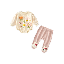 Baby clothes autumn clothes baby clothes baby onesies small month-old suits long-sleeved outing clothes spring and autumn