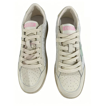 H55 women's shoes xingyue 2026 spring new style greet glitter korean flat casual all-match sneakers star shoes