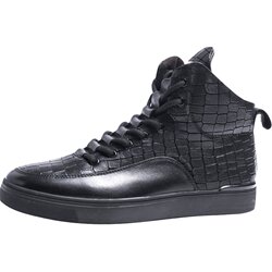 Martin boots men's winter velvet high-top shoes trendy shoes men's shoes British men's leather shoes pure leather mid-top warm shoes