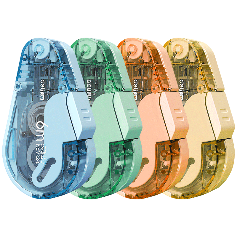 得力黑科技网红修正带学生用可换芯按动式修正带高颜值女生初中生涂改带