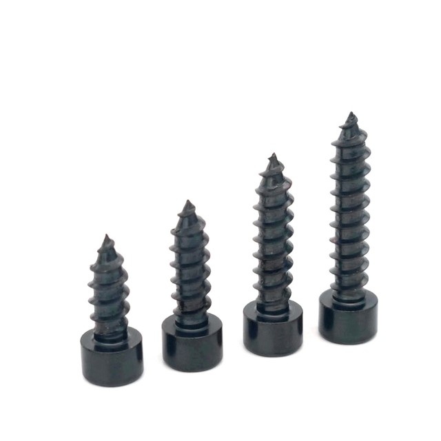 Black stainless steel hexagonal horn self-tapping screw