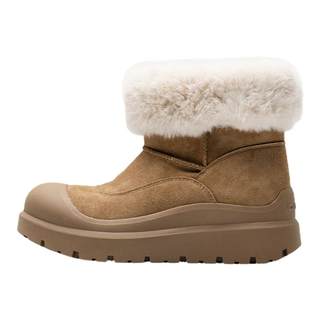 多嘴驴Donkey加厚雪地靴女款冬季保暖防滑毛毛鞋休闲短靴加绒棉鞋