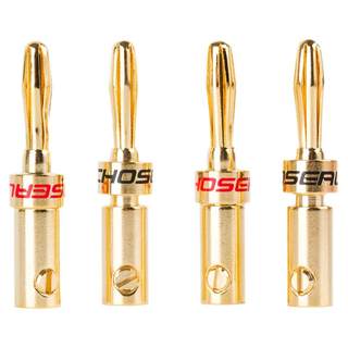 秋叶原香蕉头音箱响接线香蕉插头功放免焊灯笼头diy端子纯铜合金