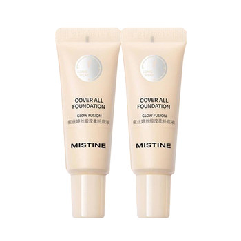 Mistine Little Blue Shield liquid foundation ຕົວຢ່າງສີທົດສອບ concealer ທົນທານຕໍ່ຄວາມຊຸ່ມຊື່ນ ຄວບຄຸມຄວາມມັນ ຄວບຄຸມການແຕ່ງຫນ້າບໍ່ເອົາອອກຂອງແທ້ຈິງ