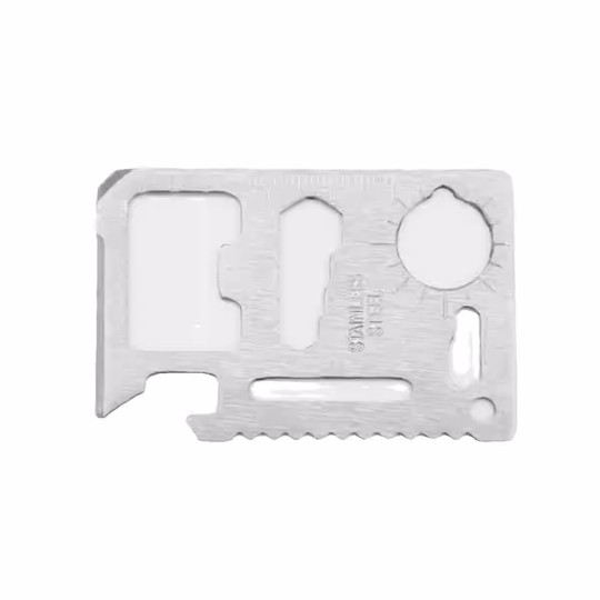 户外野营多功能卡片不锈钢卡防身露营随身便携卡救生卡装备军刀卡