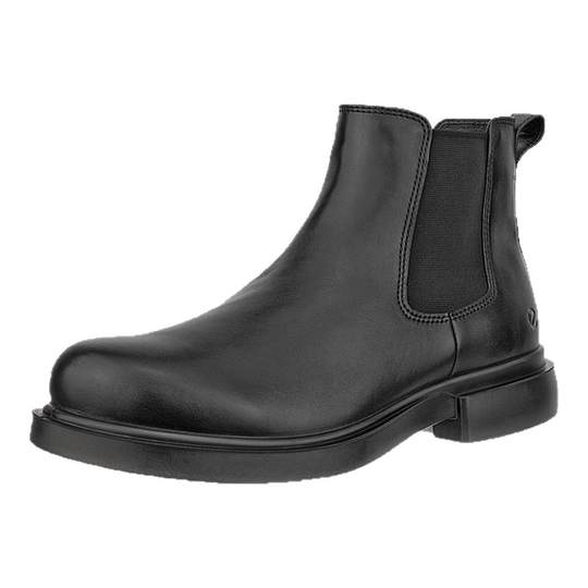 ECCO genuine leather short boots for men, autumn and winter new breathable and comfortable business leather boots, City Seoul 522354