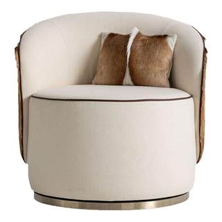 Fragrant luxury high-end custom furniture Italian living room spring antelope sofa chair modern light luxury single leisure sofa