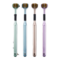 Three-sided toothbrush for adults with soft bristles for men and women that can scrape tongue coating fully wrap and clean family size three-color dopamine