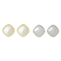 (Self-operated) daisy beauty Hetian jade earrings for women S925 silver simple versatile earrings for women jewelry gifts