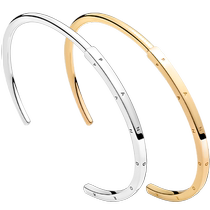 Chinese Valentines Day gift] Pandora Pandora classic logo bracelet set silver and gold couples wear the same style