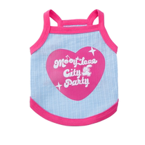 Kitty clothes Summer days anti-fall hair thin strip Harness Vest Pure Cotton Pet Devin Blue No Fur Owl Puppies Puppies