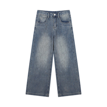 Galaxy diamond ອຸດສາຫະກໍາຫນັກກວ້າງ jeans ຂາສໍາລັບແມ່ຍິງ