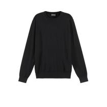 (Self-operated) ZEGNA mens thin round neck wool sweater knitted sweater base layer UCM00A6 110