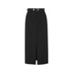 LIME Rhine Elegant Straight Slit Design Skirt 2024 Autumn and Winter New H-shaped Commuting Over-the-Knee Skirt