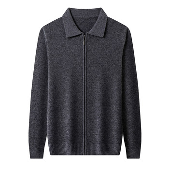 Cashmere sweater men's business casual zipper cardigan jacket Cashmere sweater men's business casual zipper cardigan jacket