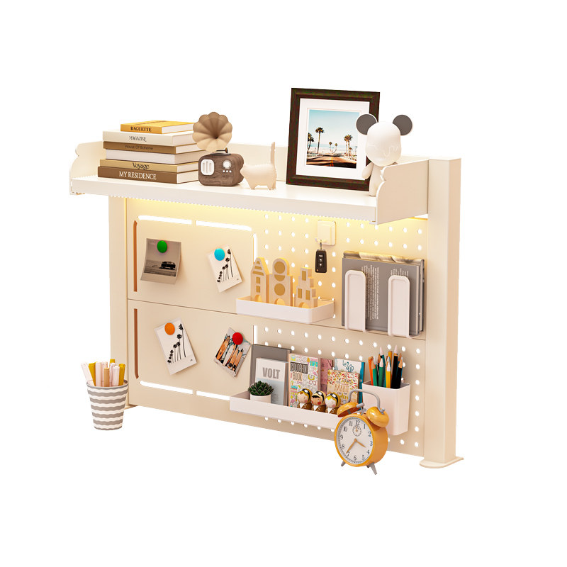 Desktop shelf perforated board bookshelf
