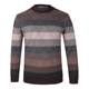 Aogu's new striped thick pullover round neck wool shirt